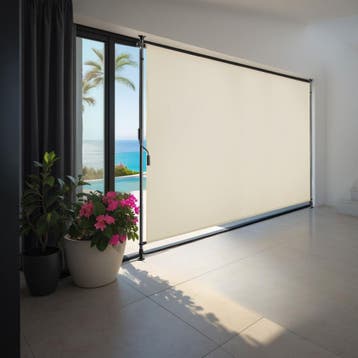 Zonnescherm Taija met handslinger - 200 x 310 cm, beige, Verzenden, Nieuw
