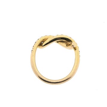 Bron Jewelry gouden ring met diamant; 0,22 ct., Sieraden, Tassen en Uiterlijk, Ringen, Gebruikt, Ophalen of Verzenden, Kleiner dan 17