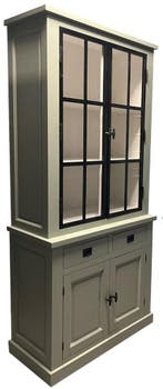 Buffetkast Soest Engels groen met stalen deuren 100cm, Huis en Inrichting, Kasten | Buffetkasten, Ophalen of Verzenden, Nieuw