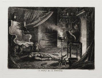 Antoine Monnier (XIX) - La Mort de la Sorcière 1877 -, Antiek en Kunst