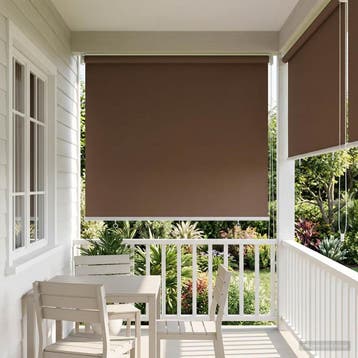 vidaXL Buitenrolgordijn UV-bescherming Taupe 100 x 230 cm (B, Verzenden, Nieuw