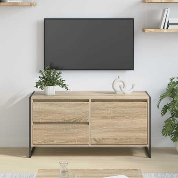 vidaXL TV-kast 100 x 36 x 49.5 cm Sonoma Bewerkt hout, Minder dan 50 cm, Verzenden, Nieuw, Minder dan 100 cm