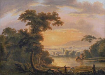Bernhard Freuler (1796-1858) - Vroeg-romantisch landschap