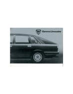 1978 LANCIA GAMMA BERLINA BROCHURE DUITS, Nieuw, Author