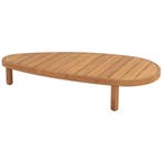 Finn lounge tuintafel 125x63x25 cm teak pebble shaped 4, Tuin en Terras, Tuintafels, Ophalen of Verzenden, Nieuw