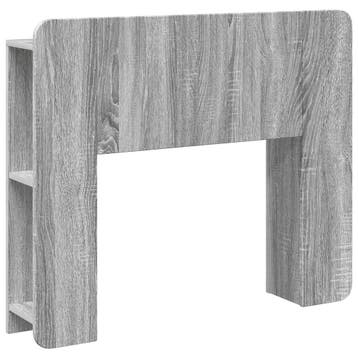 vidaXL Hoofdeinde kas met opslag Grijs sonoma Bewerkt hout, Verzenden, Nieuw, Grijs, Hout
