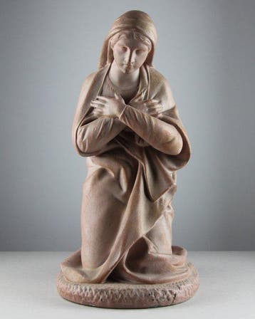 Beeldje - Praying Virgin Mary - Gips