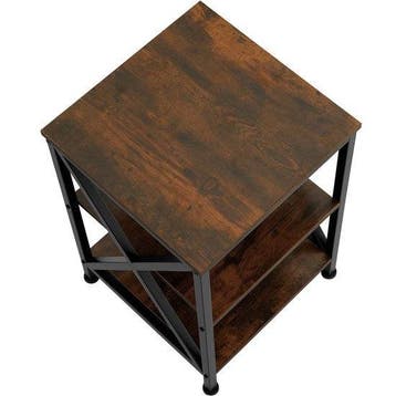 2dekans | tectake® - Bijzettafel Nottingham industrial dark, Ophalen of Verzenden, Zo goed als nieuw
