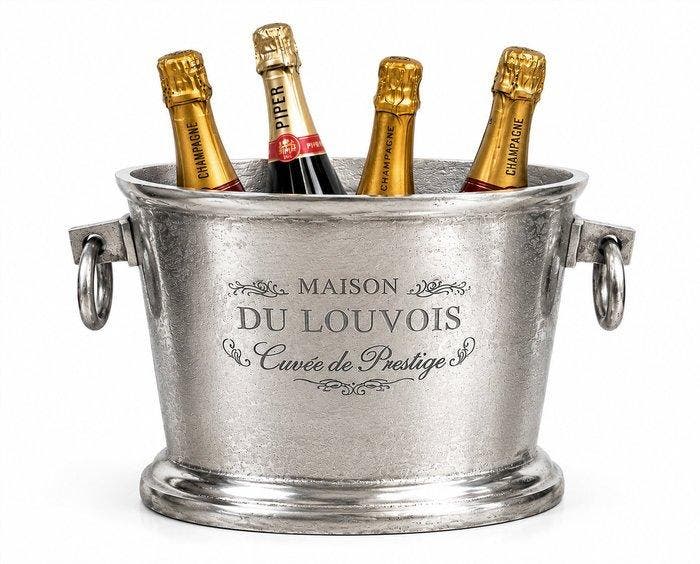 Champagne koeler - Aluminium - Maison Du Louvois Cuvée, Antiek en Kunst, Antiek | Keukenbenodigdheden