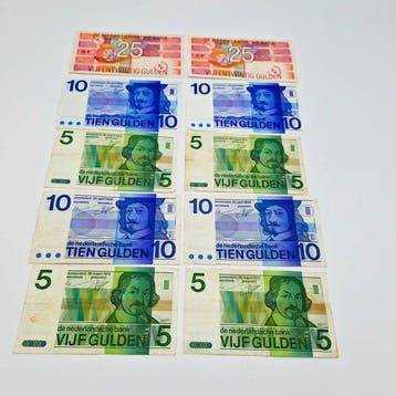 Nederland. - 10 Banknotes - Various Dates (Zonder