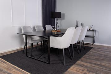 Eetkamerstoel - Claudia - Lichtgrijs - Rib - Jörn, Huis en Inrichting, Stoelen, Verzenden, Nieuw