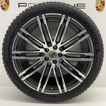 Porsche Macan ORIGINELE 21inch Turbo III  met zomerbanden, Ophalen, Gebruikt, 295 mm, Banden en Velgen