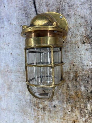 Cage light - Messing, Glas