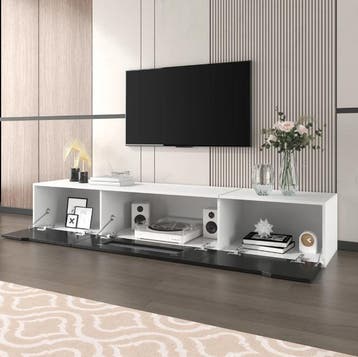 Hoogglans TV-meubel – LED Verlichting en Ruime Opbergruimte, Huis en Inrichting, Kasten | Televisiemeubels, Verzenden, Nieuw