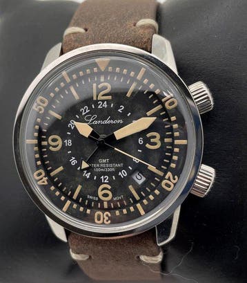 Landeron Compresor GMT Vintage - Heren - na 2025, Nieuw
