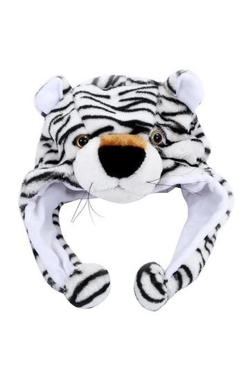 KIMU® Muts Flappen Witte Tijger Laplander met Oortjes Wit Pa, Ophalen of Verzenden, Nieuw