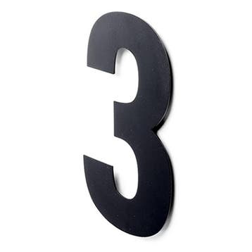 Deurbeslag | Huisnummer 3 | Intersteel | 30 cm, Verzenden, Nieuw