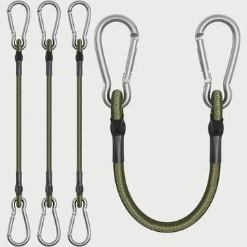2x Elastisch Touw met Aluminium Haak - 8mm Schokabsorberend, Sport en Fitness, Verzenden, Nieuw