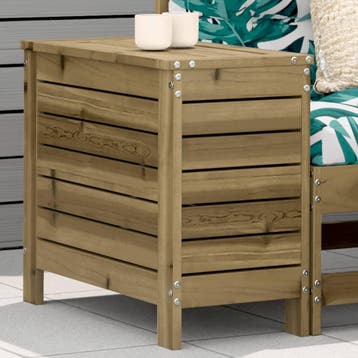 vidaXL Tuinvoetenbank 62x31,5x52 cm geïmpregneerd grenenhout, Tuin en Terras, Verzenden, Nieuw