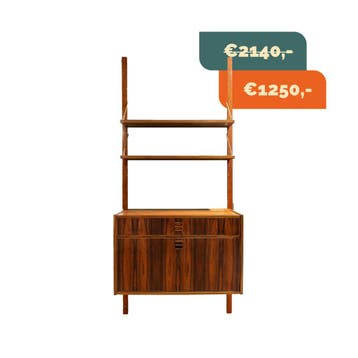 Wandsysteem | Vintage | Palissander |  3609, Ophalen of Verzenden, Zo goed als nieuw, 75 cm of meer, Overige houtsoorten