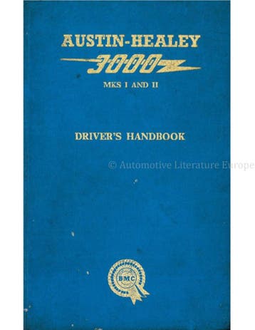 1964 AUSTIN HEALEY 3000 MKS I - II INSTRUCTIEBOEKJE ENGELS, Auto diversen