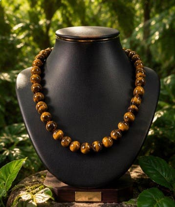 Prachtige tijgeroogsteen ketting - Kraagketting