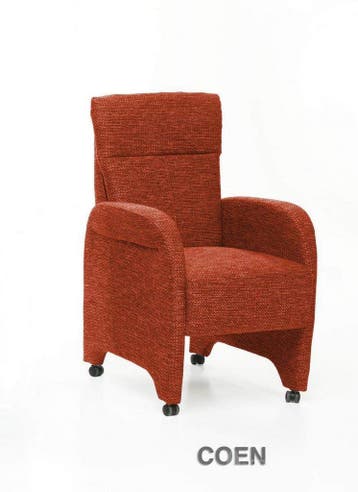 Eetkamerstoel Coen - eetkamerstoelen - Oranje, Nieuw, Stof