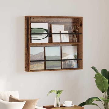 vidaXL Tijdschrift Rek met plank Oudhout 80 x 12 x 70 cm, Verzenden, Nieuw
