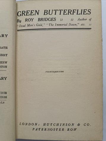 Roy Bridges - Green Butterflies - 1930