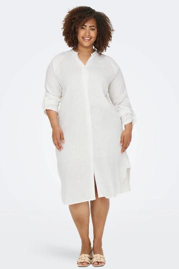 ONLY lange linnen blouse jurk CARTOK Maat:, Verzenden, Nieuw, Overige kleuren