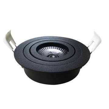 LUX inbouwspot rond kantelbaar - GU10 - mat/zwart, Nieuw