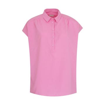 Milano Italy • roze linnen top • 36, Kleding | Dames, Verzenden, Roze, Maat 36 (S), Milano Italy