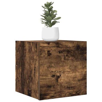 vidaXL Tv-wandmeubelen 2 st 30,5x30x30 cm gerookt, Minder dan 50 cm, Verzenden, Nieuw, Minder dan 100 cm
