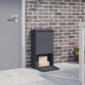 vidaXL Pakket inwerp box met opslag Antraciet 44 x 22 x 82, Verzenden, Nieuw