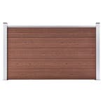 vidaXL Schutting 180x105 cm HKC bruin, Verzenden, Nieuw, Kunststof, 1 tot 2 meter