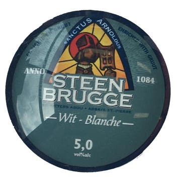 Occasion - Ronde taplens Steen Brugge wit bol 69 mmø, Ophalen of Verzenden