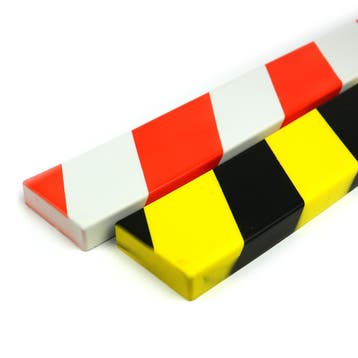 Stootrand foam, model 17 – 1 meter  -  Geel & Zwart  -  1 m, Verzenden