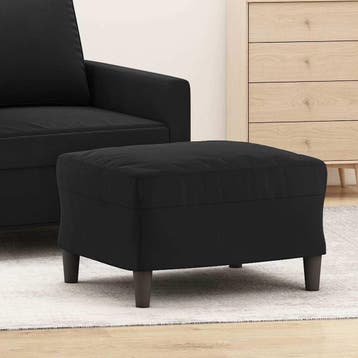 vidaXL Voetenbank 60x50x41 cm fluweel zwart, Verzenden, Nieuw
