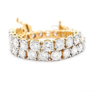 Armband - 14 karaat D-E/VVS, Geel goud - 7.04ct. tw. Diamant, Nieuw