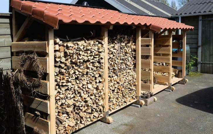 houthok, houtberging, kliko-stalling, overkapping, haardhout ...