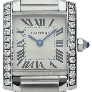 Cartier - Tank Française SM Watch Diamond Bezel - W4TA0008 -, Nieuw