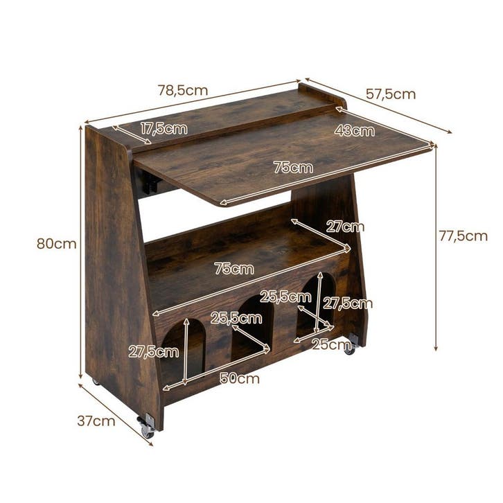 LIVSK Opklapbare Computertafel - Ruimtebesparend - Mobiel me, Computers en Software, Laptoptafels, Nieuw, Verzenden