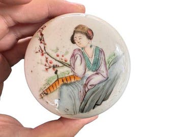 Chinese COMPLETE make-up poederdoos - Porselein - Qianjiang