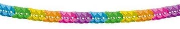 Gekleurde Papieren Garland Slinger Retro, Verzenden, Nieuw, Feestartikel
