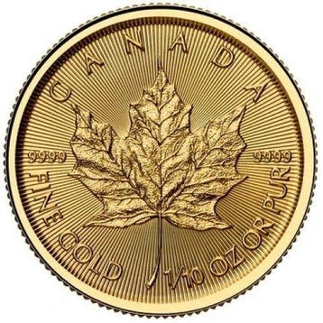 1/10 oz - Goud .999 - 2026 Maple Leaf Goldmünze - Zonder