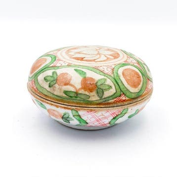 Oud-Chinees Beschilderd porselein Cosmetische doos met