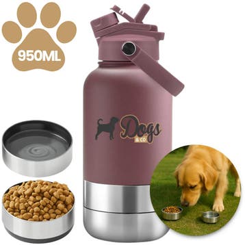 Geïsoleerde Draagbare Drinkfles  Roze (Hond, Waterfles), Ophalen of Verzenden, Nieuw