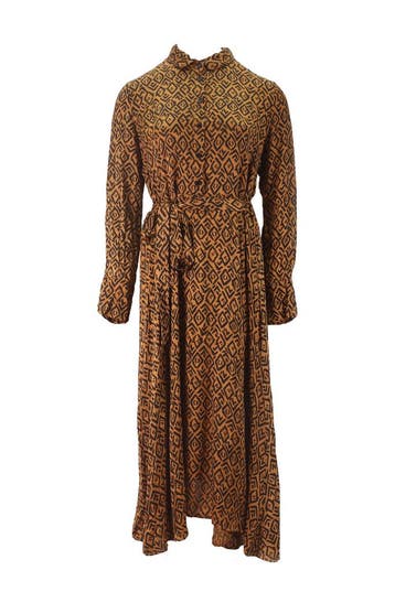 Aaiko Jurk in maat L Bruin, Kleding | Dames, Aaiko, Verzenden, Zo goed als nieuw, Bruin