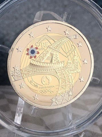 Frankrijk. 2 Euro 2024 La Tour Eiffel Danse Proof (Zonder