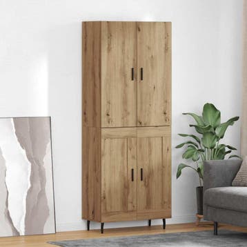 vidaXL buffetkast 2 st Artisan Eiken 69,5 x 34 x 180 cm, Minder dan 50 cm, Verzenden, Nieuw, Minder dan 100 cm